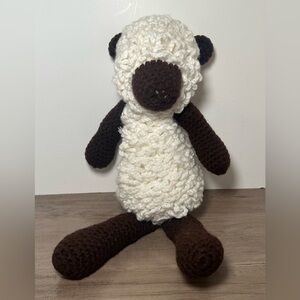 Crochet‎ Handmade Brown & White Sheep Farm Easter Hand Craft 16”.